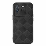 For vivo iQOO Neo6 Weave Plaid PU Phone Case(Black)