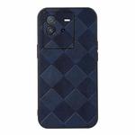 For vivo iQOO Neo6 Weave Plaid PU Phone Case(Blue)