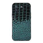 For vivo iQOO Neo6 Crocodile Top Layer Cowhide Leather Phone Case(Cyan Blue)