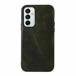 For Samsung Galaxy M23 / F23 5G Genuine Leather Double Color Crazy Horse Phone Case(Green)