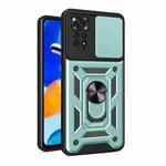 For Xiaomi Redmi Note 11 Pro Global Sliding Camera Cover Design TPU+PC Protective Phone Case(Dark Green)