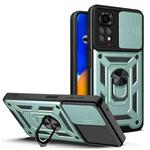 For Xiaomi Redmi Note 11S Sliding Camera Cover Design TPU+PC Protective Phone Case(Dark Green)