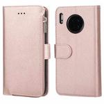 For Huawei Mate 30 Pro Microfiber Zipper Horizontal Flip Leather Case(Rose Gold)