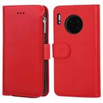 For Huawei Mate 30 Pro Microfiber Zipper Horizontal Flip Leather Case(Red)