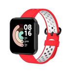 For Xiaomi Redmi Watch 2 Two-color Silicone Watch Band(Red White)