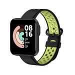 For Xiaomi Redmi Watch 2 Two-color Silicone Watch Band(Black Green)
