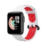 For Xiaomi Redmi Watch 2 Two-color Silicone Watch Band(White Red)