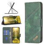 For Xiaomi Poco M4 Pro Color Block Crocodile Texture Leather Phone Case(Green)