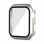 Waterproof PC+Tempered Film Watch Case For Apple Watch Series 9 / 8 / 7 41mm(Starlight Silver)
