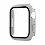 Waterproof PC+Tempered Film Watch Case For Apple Watch Series 9 / 8 / 7 45mm(Frosted Transparent)
