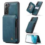 For Samsung Galaxy S22 CaseMe C20 Multifunctional Leather Phone Case(Blue)