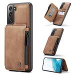 For Samsung Galaxy S22 CaseMe C20 Multifunctional Leather Phone Case(Brown)