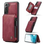 For Samsung Galaxy S22+ CaseMe C20 Multifunctional Leather Phone Case(Dark Red)