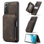 For Samsung Galaxy S22+ CaseMe C20 Multifunctional Leather Phone Case(Dark Coffee)