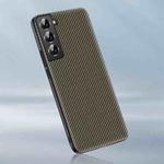 For Samsung Galaxy S22 Ultra 5G Ultra-thin Carbon Fiber Texture Printing Phone Case(Gold)