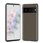 For Google Pixel 7 5G Ultra-thin Carbon Fiber Texture Printing Phone Case(Gold)