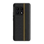 For OnePlus 10 5G Ultra-thin Carbon Fiber Texture Splicing Phone Case(Yellow)
