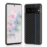 For Google Pixel 7 Pro 5G Ultra-thin Carbon Fiber Texture Splicing Phone Case(Blue)