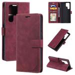 For Samsung Galaxy S22 Ultra 5G Skin Feel Anti-theft Brush Leather Phone Case(Red)