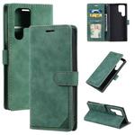 For Samsung Galaxy S22 Ultra 5G Skin Feel Anti-theft Brush Leather Phone Case(Green)