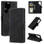 For Samsung Galaxy S22 Ultra 5G Skin Feel Anti-theft Brush Leather Phone Case(Black)