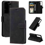 For Samsung Galaxy S22 5G Skin Feel Anti-theft Brush Leather Phone Case(Black)