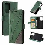 For Samsung Galaxy A53 5G Skin Feel Splicing Leather Phone Case(Green)