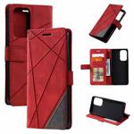 For Samsung Galaxy A33 5G Skin Feel Splicing Leather Phone Case(Red)