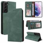 For Samsung Galaxy S22+ 5G Simple Suction Closure Leather Phone Case(Green)