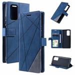 For Xiaomi 11T Skin Feel Splicing Leather Phone Case(Blue)