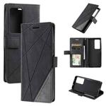 For Xiaomi Redmi K40S Skin Feel Splicing Leather Phone Case(Black)