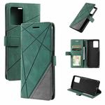For OPPO Realme 9 Pro+ Skin Feel Splicing Leather Phone Case(Green)
