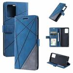 For OPPO Realme 9i Skin Feel Splicing Leather Phone Case(Blue)