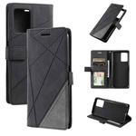 For OPPO Realme 9 Pro Skin Feel Splicing Leather Phone Case(Black)