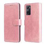 For OPPO Realme 9i / A36 / A76 / A96 4G Classic Calf Texture Flip Leather Case(Rose Gold)