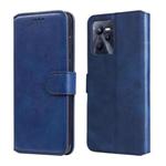 For OPPO Realme C35 Classic Calf Texture Flip Leather Case(Blue)