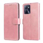 For OPPO Realme C35 Classic Calf Texture Flip Leather Case(Rose Gold)