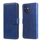 For OPPO Reno7 SE 5G Classic Calf Texture Flip Leather Case(Blue)