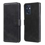 For OPPO Reno7 SE 5G Classic Calf Texture Flip Leather Case(Black)