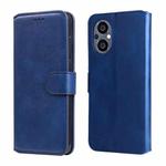 For OPPO Reno7 Z 5G / A96 5G Classic Calf Texture Flip Leather Case(Blue)