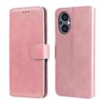 For OPPO Reno7 Z 5G / A96 5G Classic Calf Texture Flip Leather Case(Rose Gold)