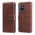 For vivo Y55 5G / Y75 5G / T1 5G Classic Calf Texture Flip Leather Case(Brown)