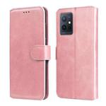 For vivo Y55 5G / Y75 5G / T1 5G Classic Calf Texture Flip Leather Case(Rose Gold)