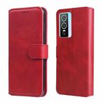 For vivo Y76s / Y76 5G Classic Calf Texture Flip Leather Case(Red)