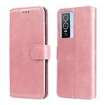 For vivo Y76s / Y76 5G Classic Calf Texture Flip Leather Case(Rose Gold)