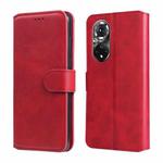 For Honor 50 Pro / Huawei nova 9 Pro Classic Calf Texture Flip Leather Case(Red)