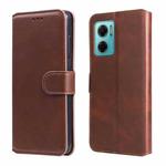 For Xiaomi Redmi Note 11E / Redmi 10 Prime+ 5G Classic Calf Texture Flip Leather Case(Brown)