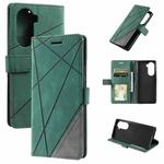 For Honor 60 Skin Feel Splicing Leather Phone Case(Green)