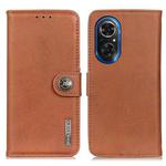For Honor 50 SE / Huawei Nova 9 SE KHAZNEH Cowhide Texture Horizontal Flip Leather Phone Case(Brown)