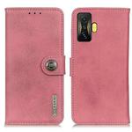 For Xiaomi Poco F4 GT 5G KHAZNEH Cowhide Texture Horizontal Flip Leather Phone Case(Pink)